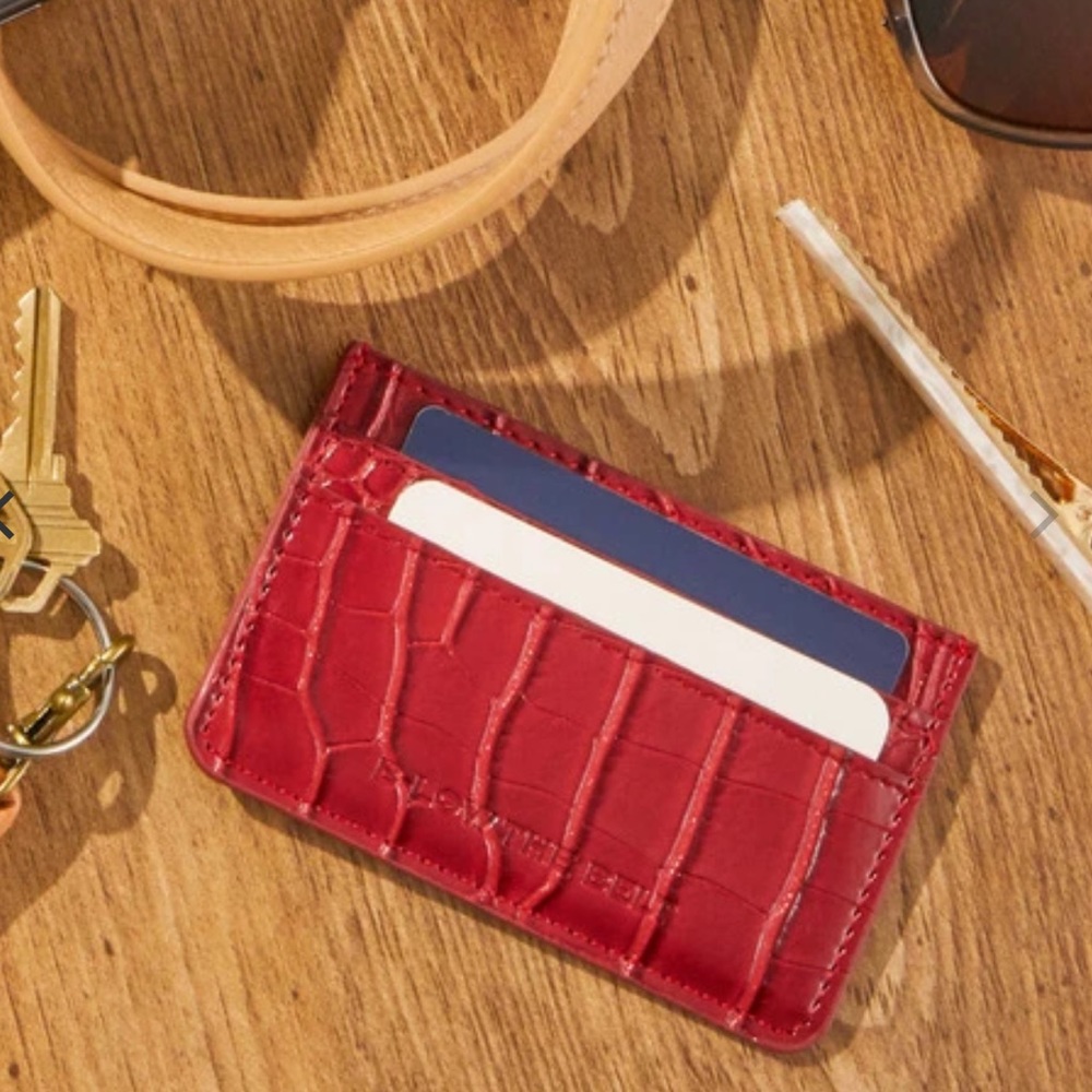 B-Low The Belt maroon credit card holder wallet